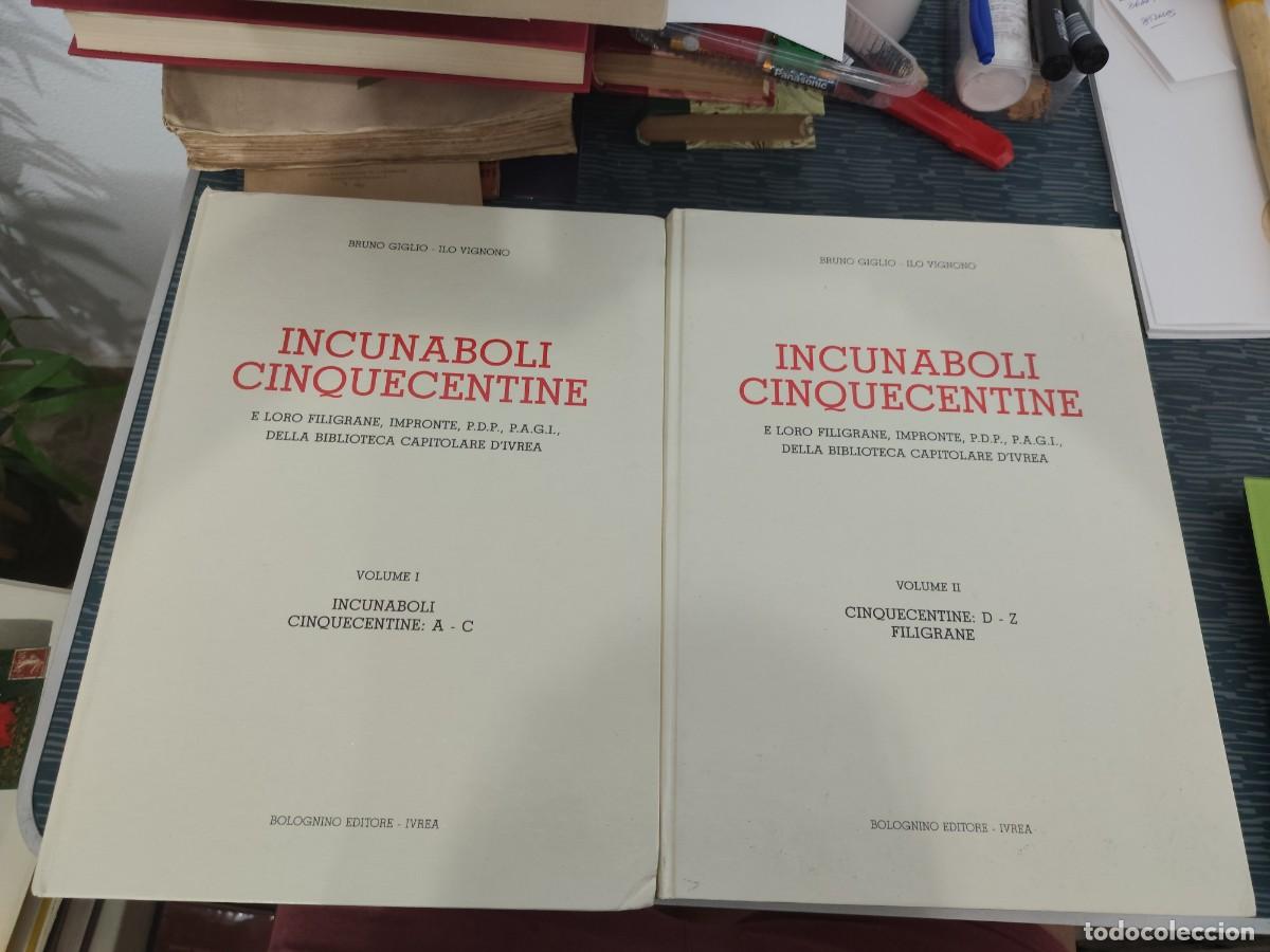 Libros de segunda mano: INCUNABOLI CINQUECENTINE E LORO FILIGRANE,IMPRONTE,P.D.P,P.A.G.I,DELLA.......
