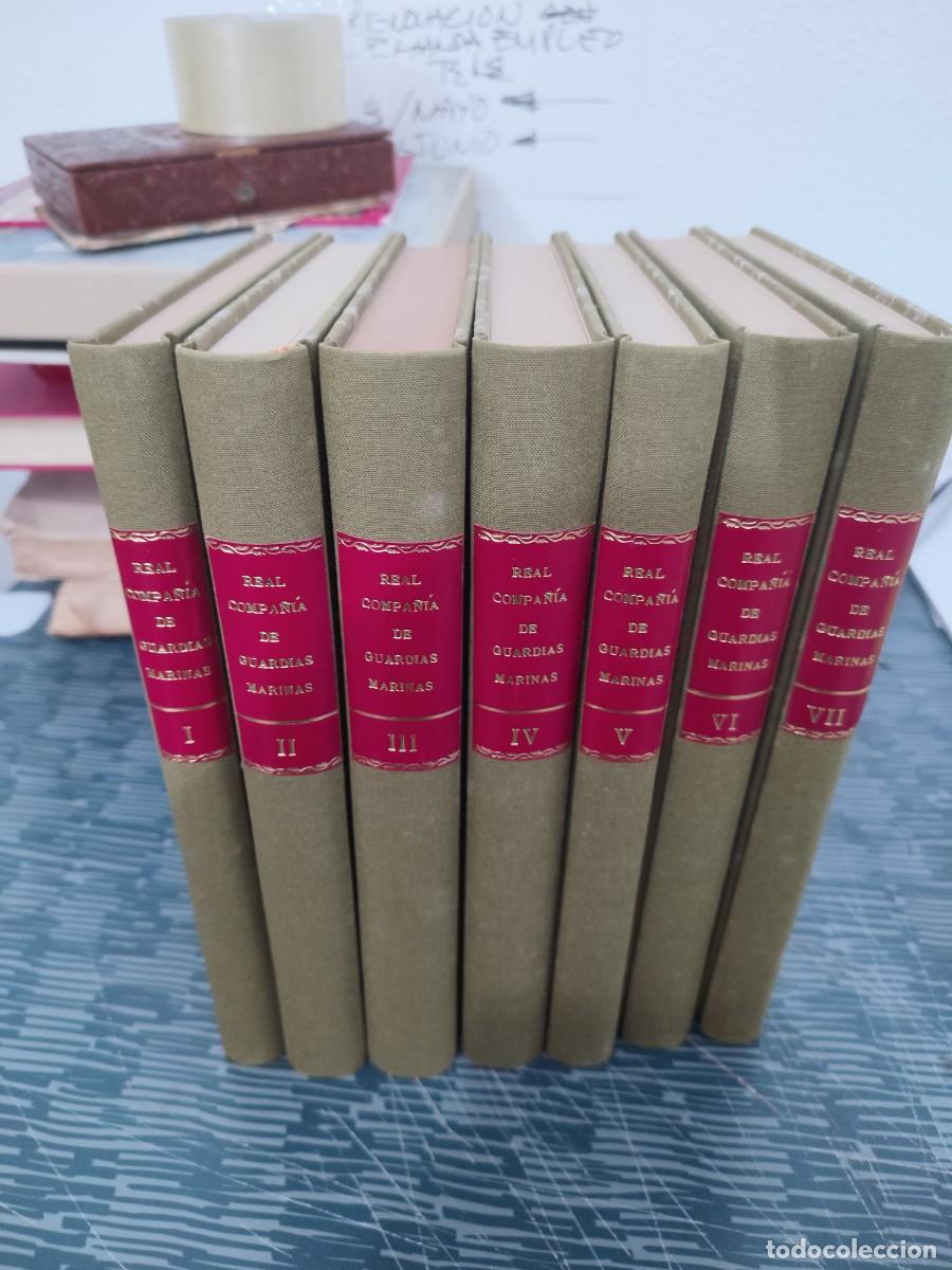 Libros de segunda mano: REAL COMPA&Ntilde;&Iacute;A DE GUARDIAS MARINAS Y COLEGIO NAVAL,7 TOMOS,1943,44,45 46,54,55,56,VER FOTOS,LEER.