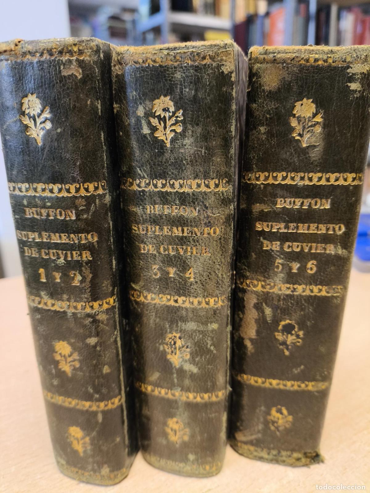 Libros de segunda mano: OBRAS COMPLETAS DE BUFFON SUPLEMENTO DE CUVIER TOMOS DEL 1 AL 6 EN 3 LIBROS - BARCELONA, 1835 - BUFF