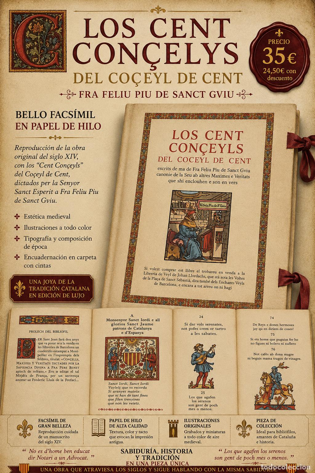 Libros de segunda mano: LOS CENT CONCEYLS DEL CONCEYL DE CENT &middot; BELLO FACS&Iacute;MIL EN PAPEL DE HILO &middot; EST&Eacute;TICA MEDIEVAL