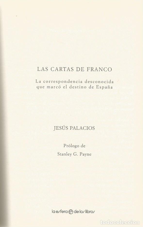 Libros de segunda mano: LAS CARTAS DE FRANCO - JES&Uacute;S PALACIOS - Foto 2
