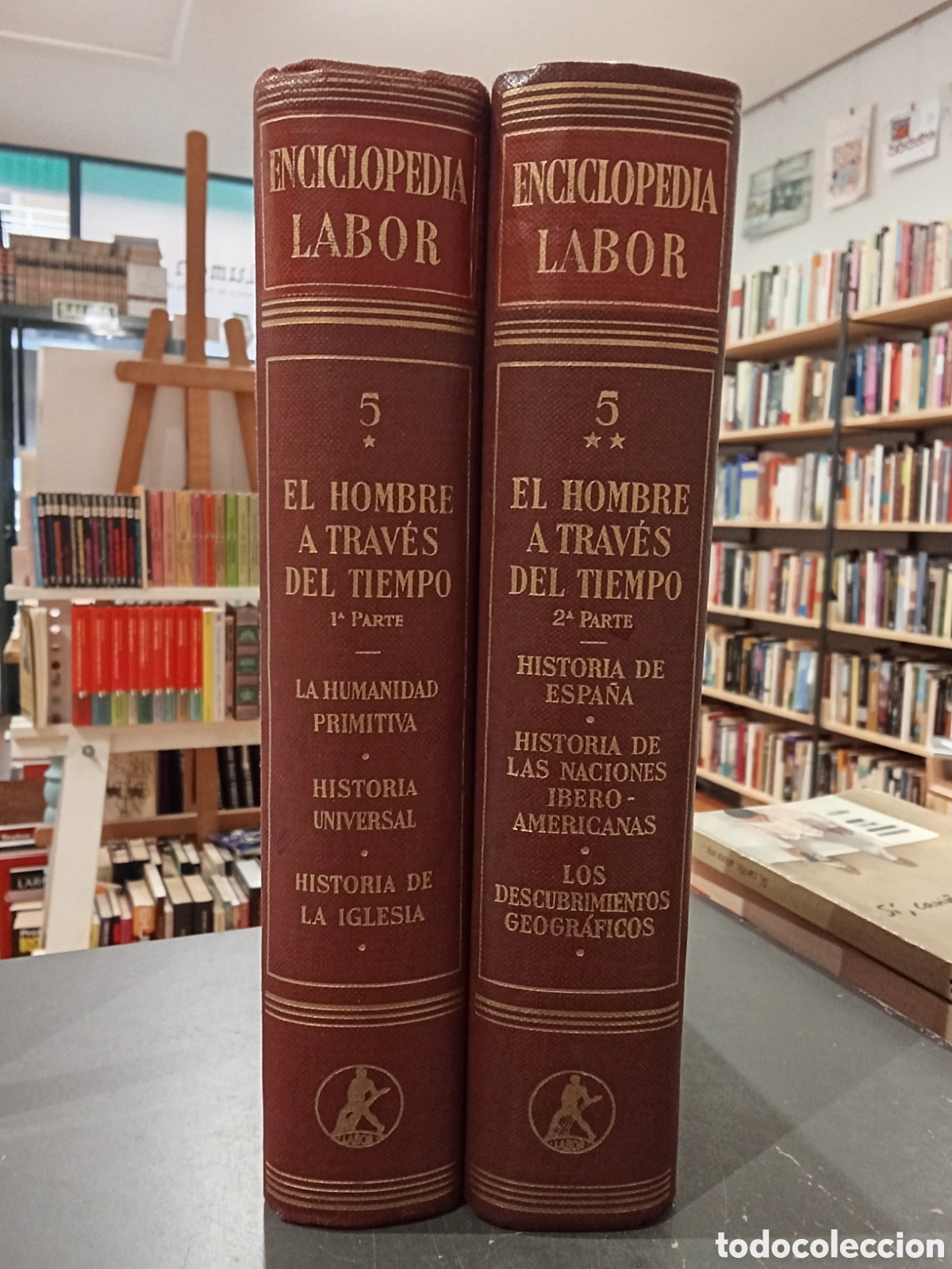 Libros de segunda mano: El hombre a trav&eacute;s del tiempo 2 Tomos - Editorial Labor