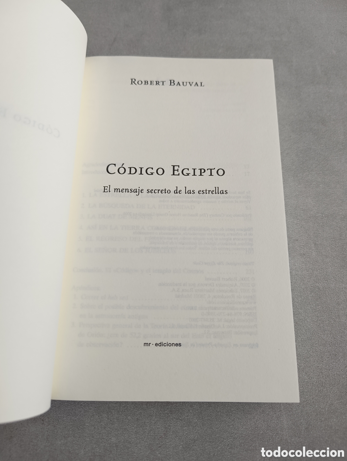 Libros de segunda mano: C&Oacute;DIGO EGIPTO. EL MENSAJE SECRETO DE LAS ESTRELLAS - ROBERT BUVAL - MR - Foto 5