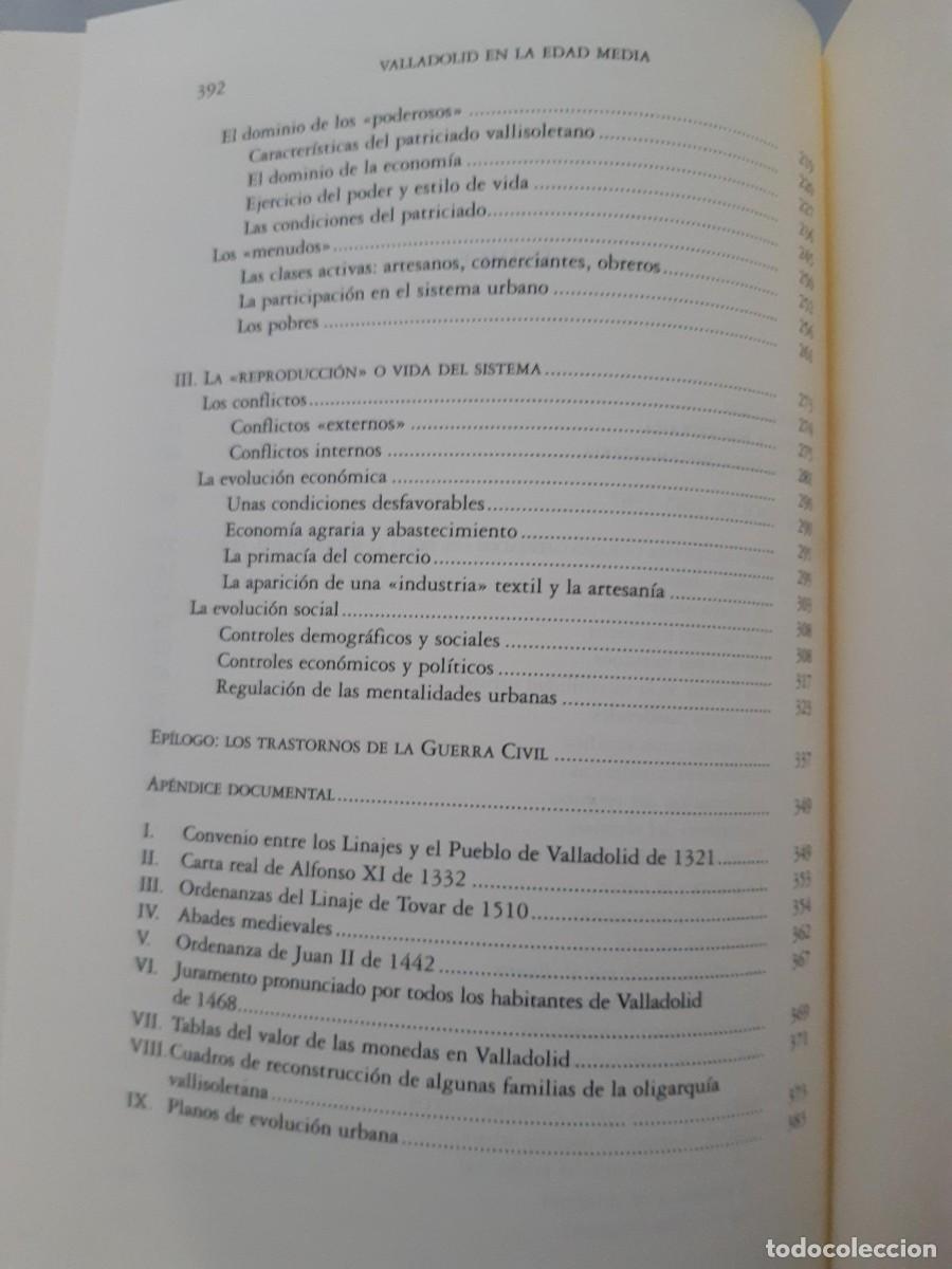 Libros de segunda mano: VALLADOLID EN LA EDAD MEDIA GENESIS DE UN PODER ADELINE RUCQUOI - Foto 3