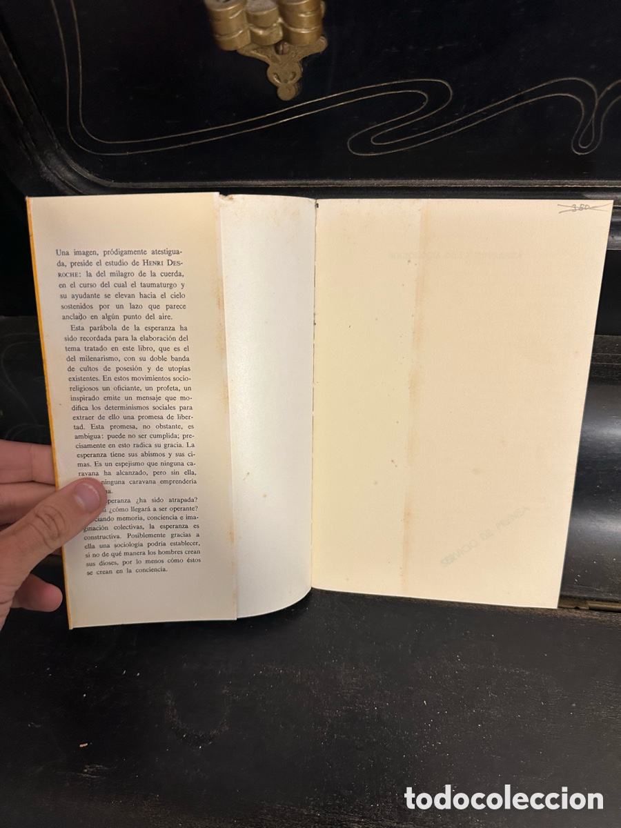 Libros de segunda mano: libro Sociolog&iacute;a de la esperanza de Henri - Foto 2