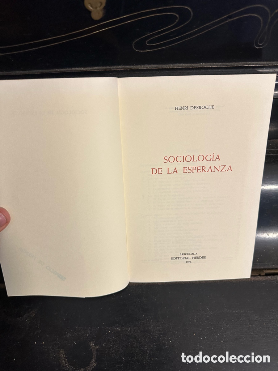 Libros de segunda mano: libro Sociolog&iacute;a de la esperanza de Henri - Foto 4