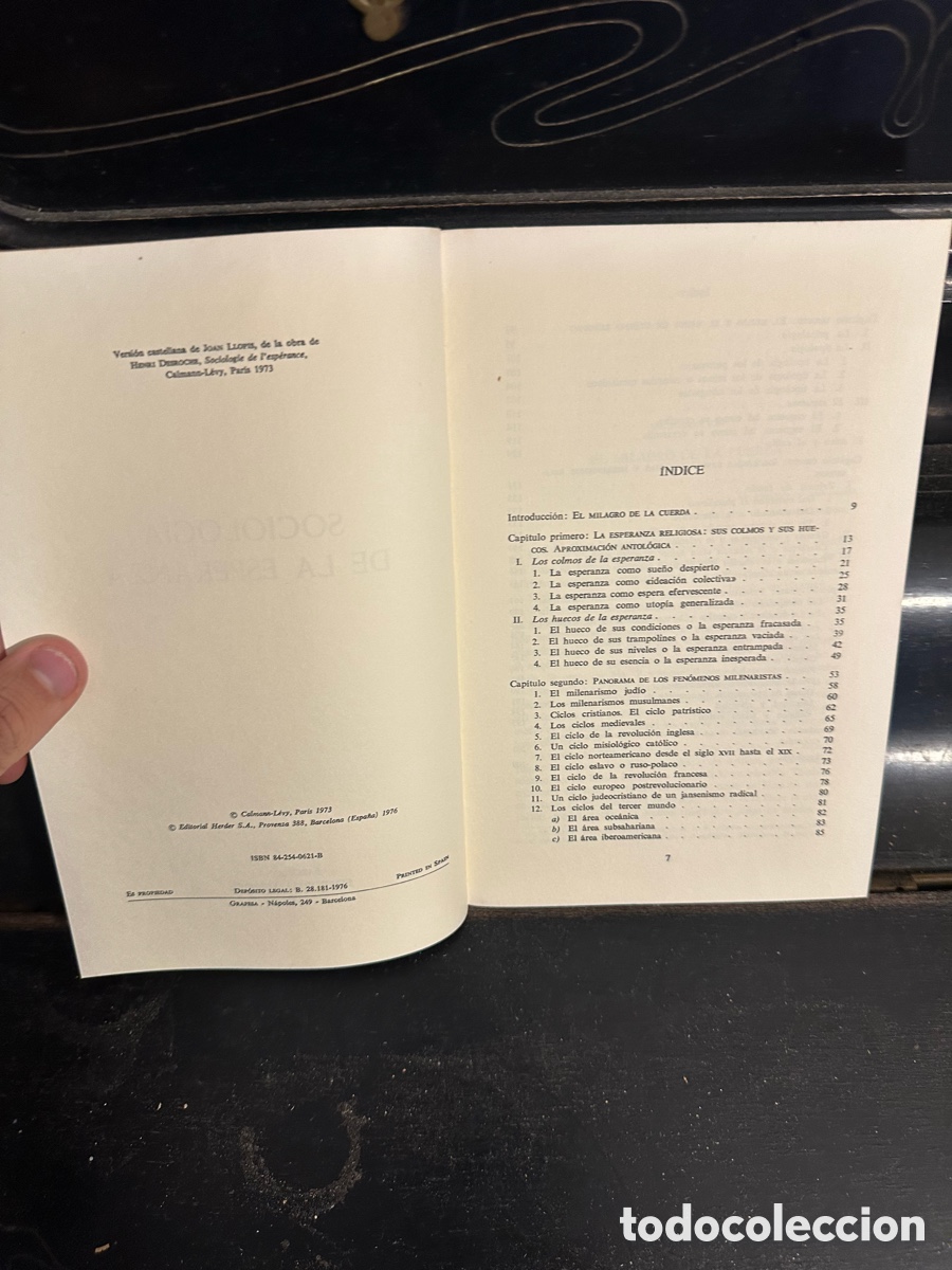 Libros de segunda mano: libro Sociolog&iacute;a de la esperanza de Henri - Foto 5