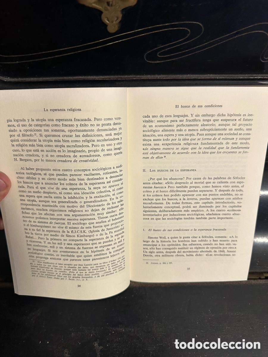 Libros de segunda mano: libro Sociolog&iacute;a de la esperanza de Henri - Foto 6