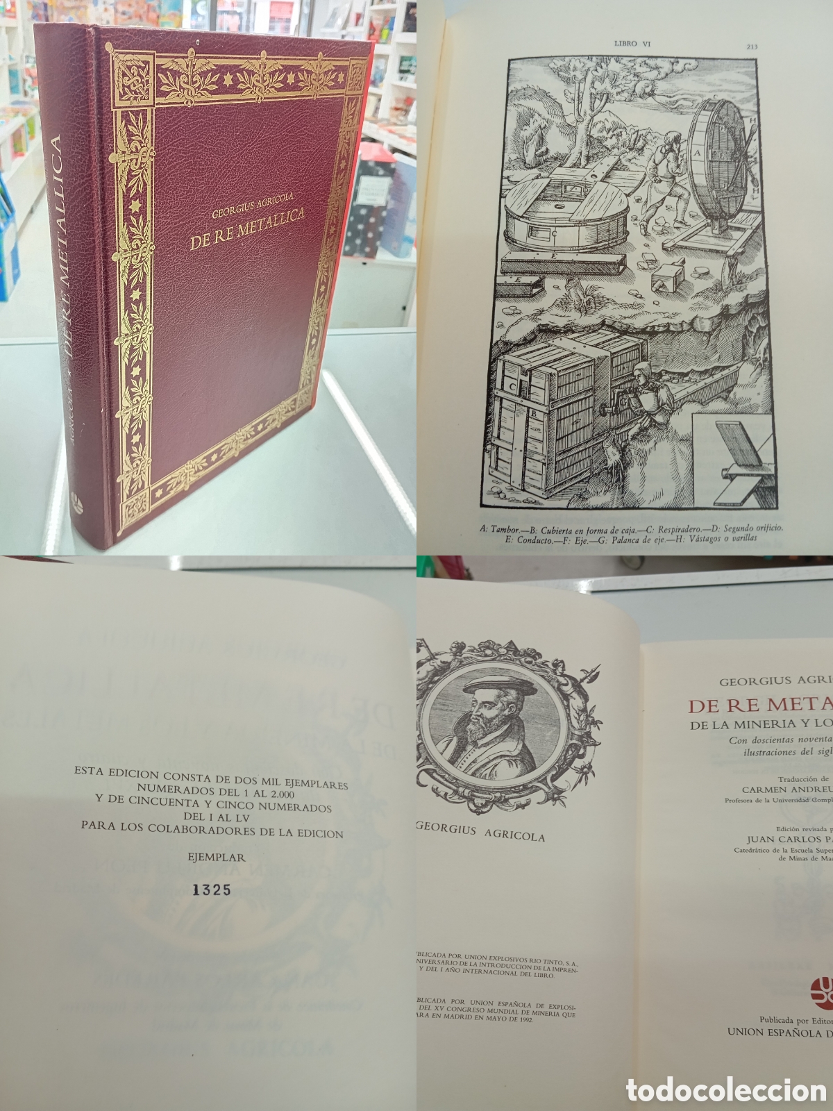 Libros de segunda mano: 1556 DE RE METALLICA DE LA MINERIA Y LOS METALES POR GEORGIUS AGRICOLA FACS&Iacute;MIL EDICI&Oacute;N NUMERADA