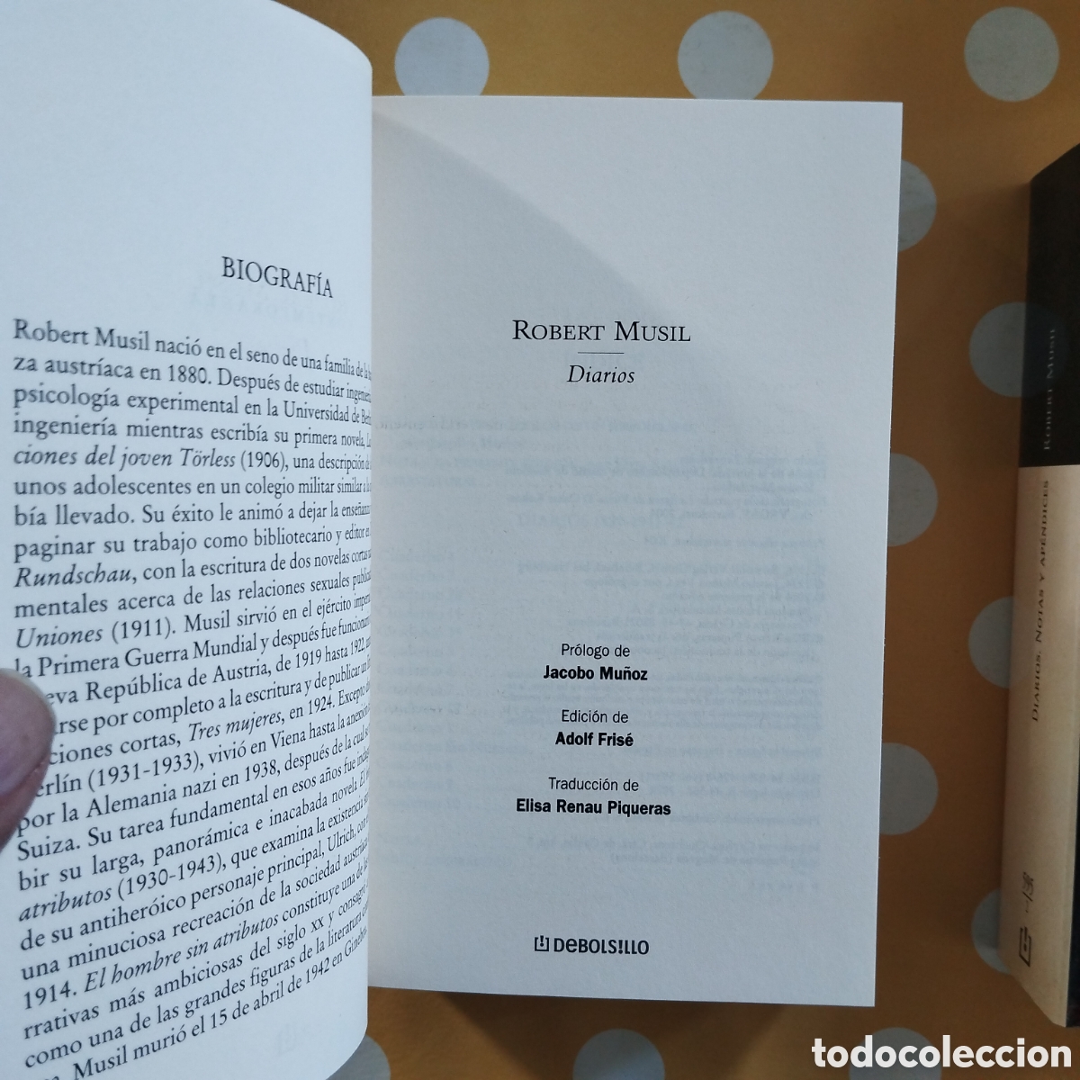 Libros de segunda mano: ROBERT MUSIL DIARIOS 2 VOL. DEBOLSILLO + NOTAS Y APENDICES - Foto 5