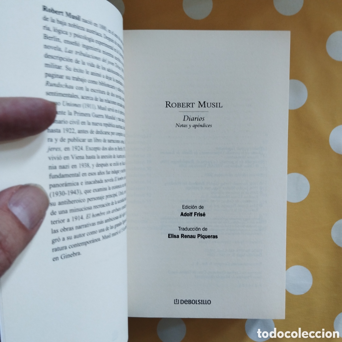 Libros de segunda mano: ROBERT MUSIL DIARIOS 2 VOL. DEBOLSILLO + NOTAS Y APENDICES - Foto 7