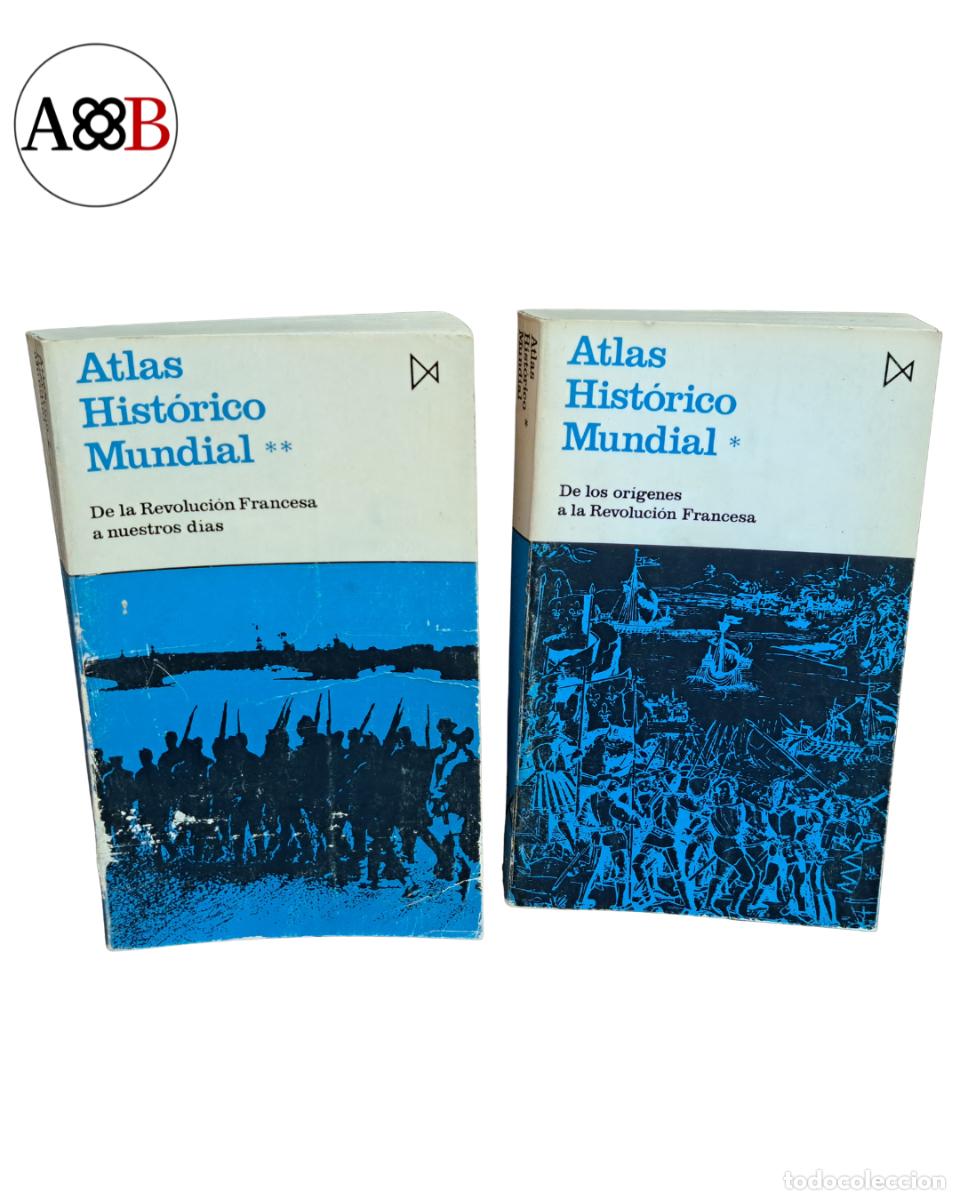 Libros de segunda mano: ATLAS HIST&Oacute;RICO MUNDIAL &mdash; 2 TOMOS COMPLETOS &mdash; Kinder / Hilgemann &mdash; Ediciones Istmo 1980 &mdash; Mapas colo