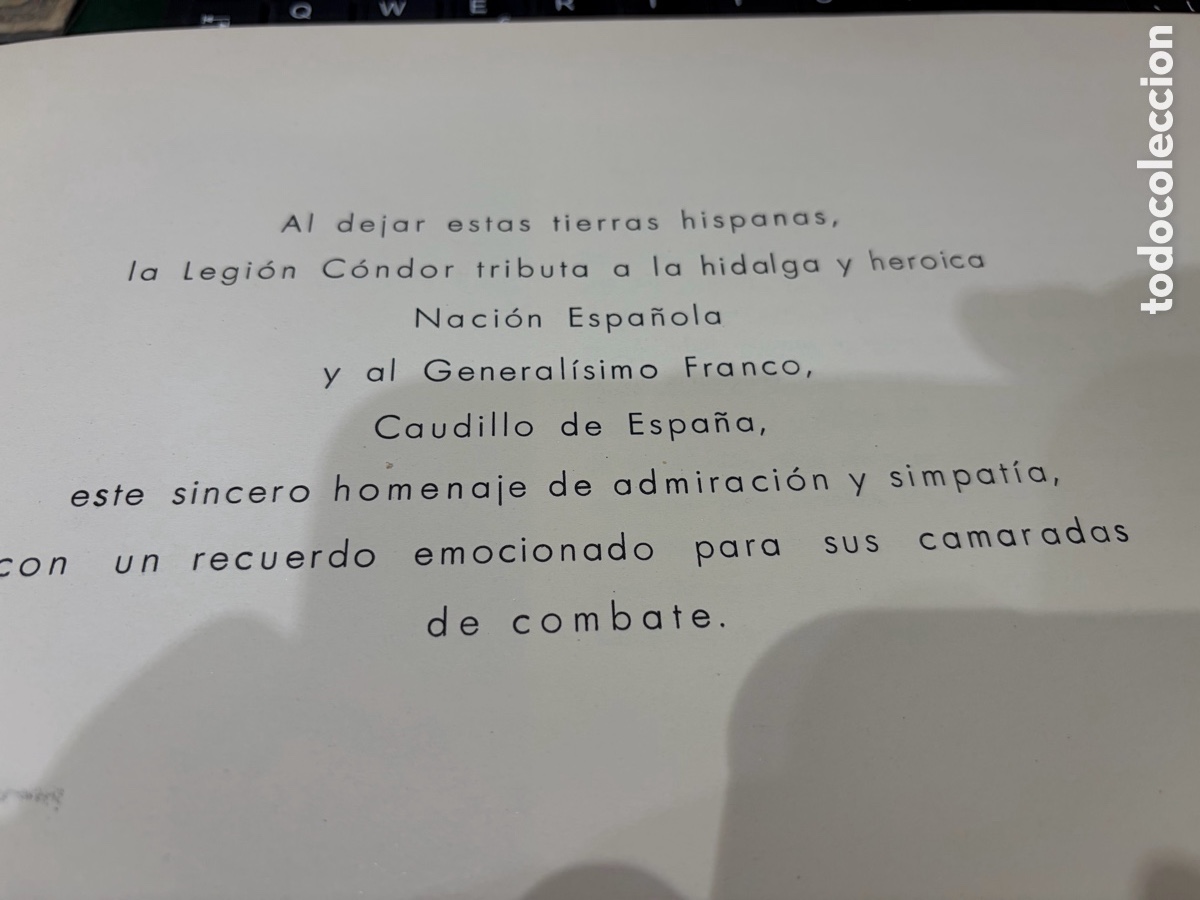 Libros de segunda mano: Libro La Legi&oacute;n C&oacute;ndor se Despide 1939 - Foto 2