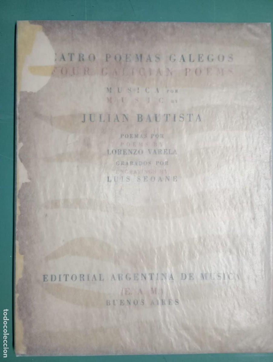 Libros de segunda mano: Lorenzo Varela, Luis Seoane, Julian Bautista. Catro poemas galegos