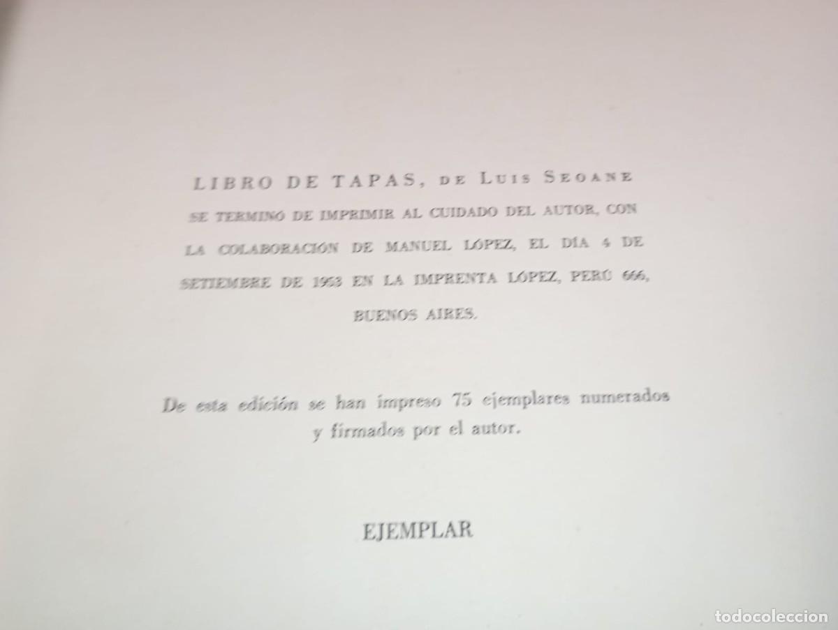 Libros de segunda mano: Luis Seoane. Libro de tapas. PRIMERA EDICI&Oacute;N DEDICADO - Foto 9