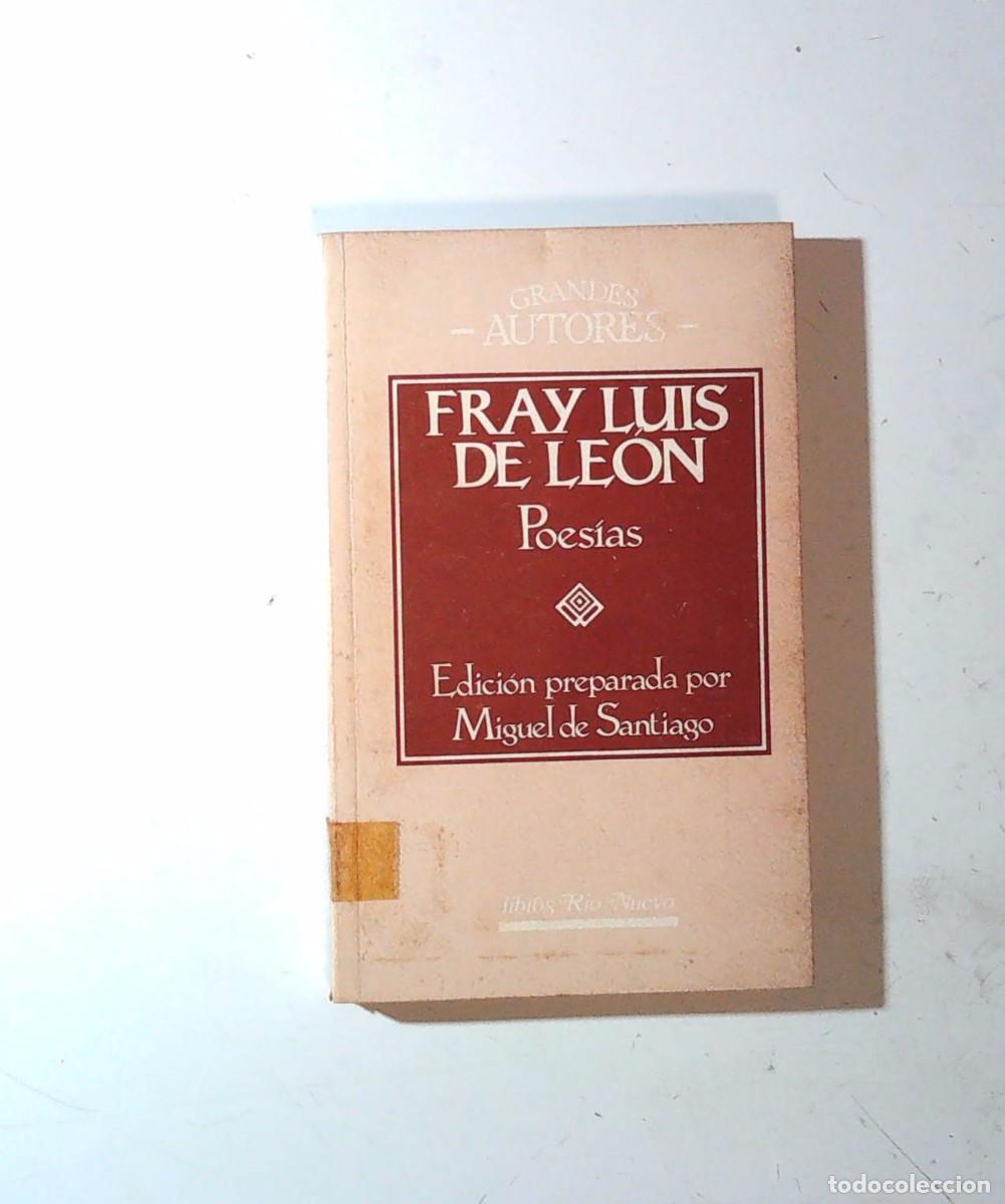Libros de segunda mano: 1989 FRAY LUIS DE LEON. POESIAS. PREPARADA POR MIGUEL DE SANTIAGO