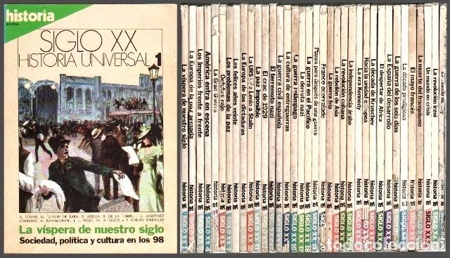 Libros de segunda mano: REVISTA HISTORIA SIGLO XX HISTORIA UNIVERSAL - 36 REVISTAS - A-HISTO16-066