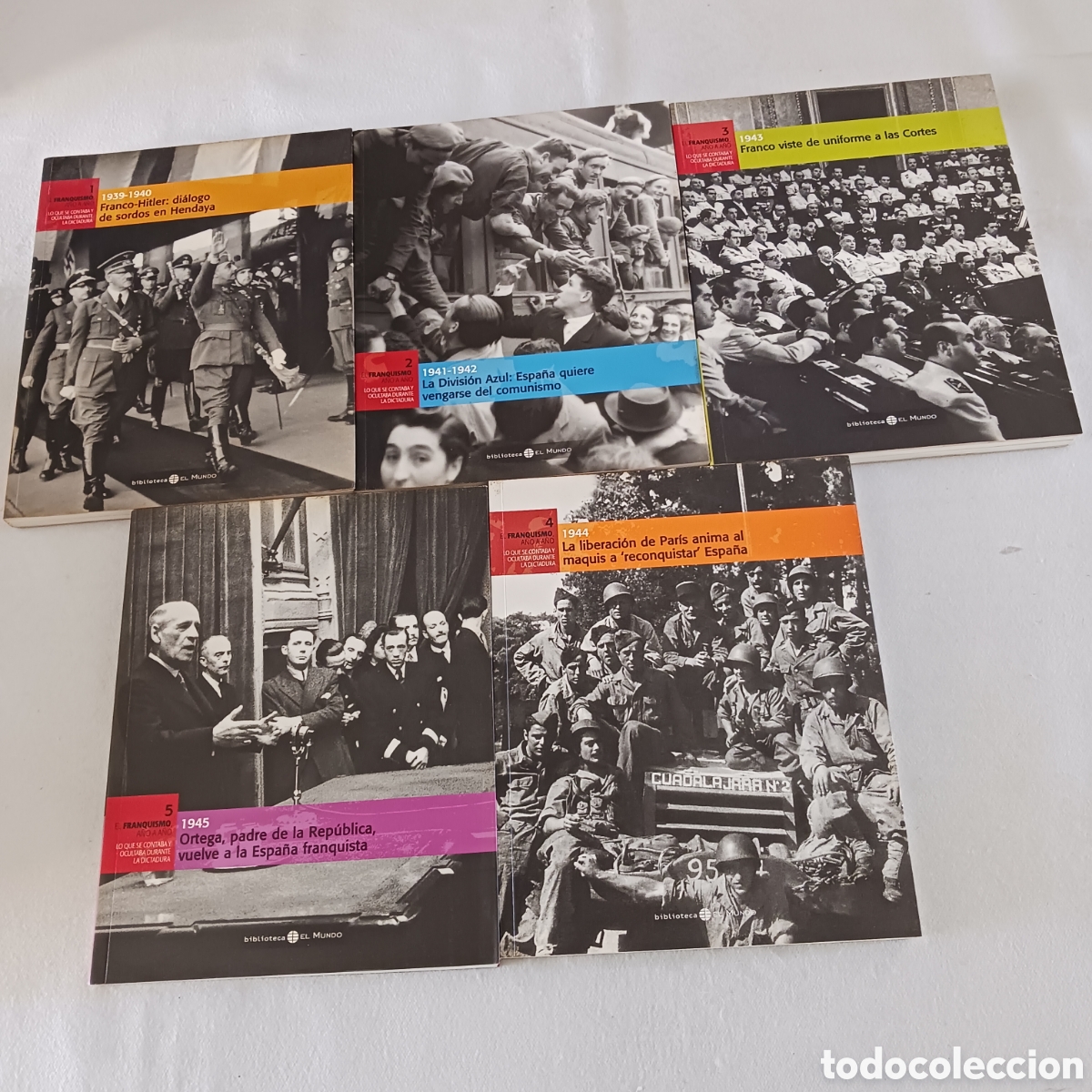 Livres d'occasion: El Franquismo A&ntilde;o a A&ntilde;o de 1939 a 1945,5 tomos