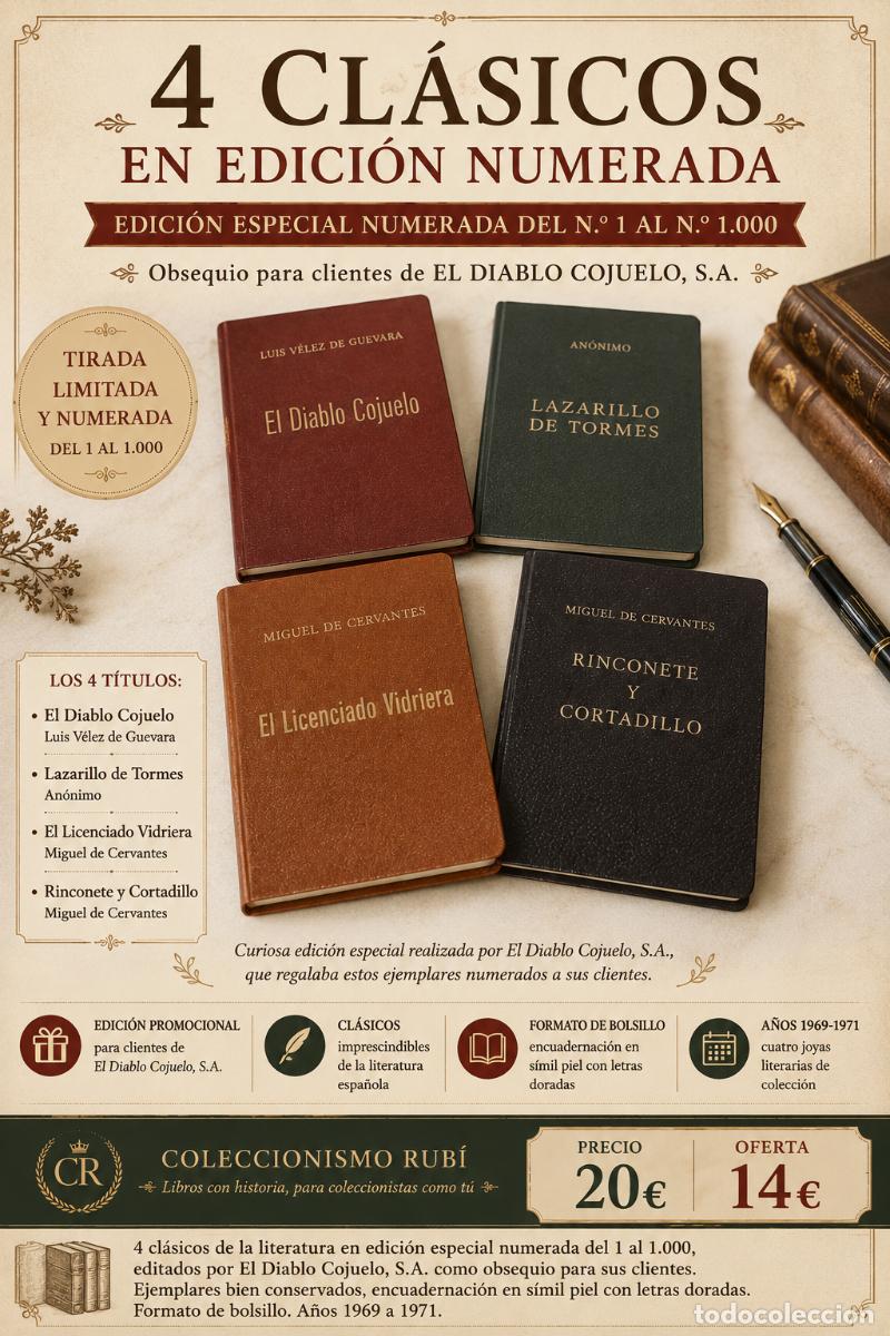 Libros de segunda mano: EL DIABLO COJUELO S.A. / SOLAMENTE 1000 EJEMPLARES / NUMERADOS / VER LAS FOTOS Y LEER