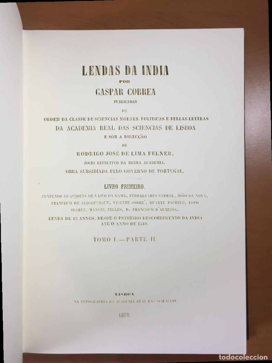 Libros de segunda mano: Gaspar Correa - Lendas da India - OBRA COMPLETA en 8 vol&uacute;menes - cr&oacute;nicas de India