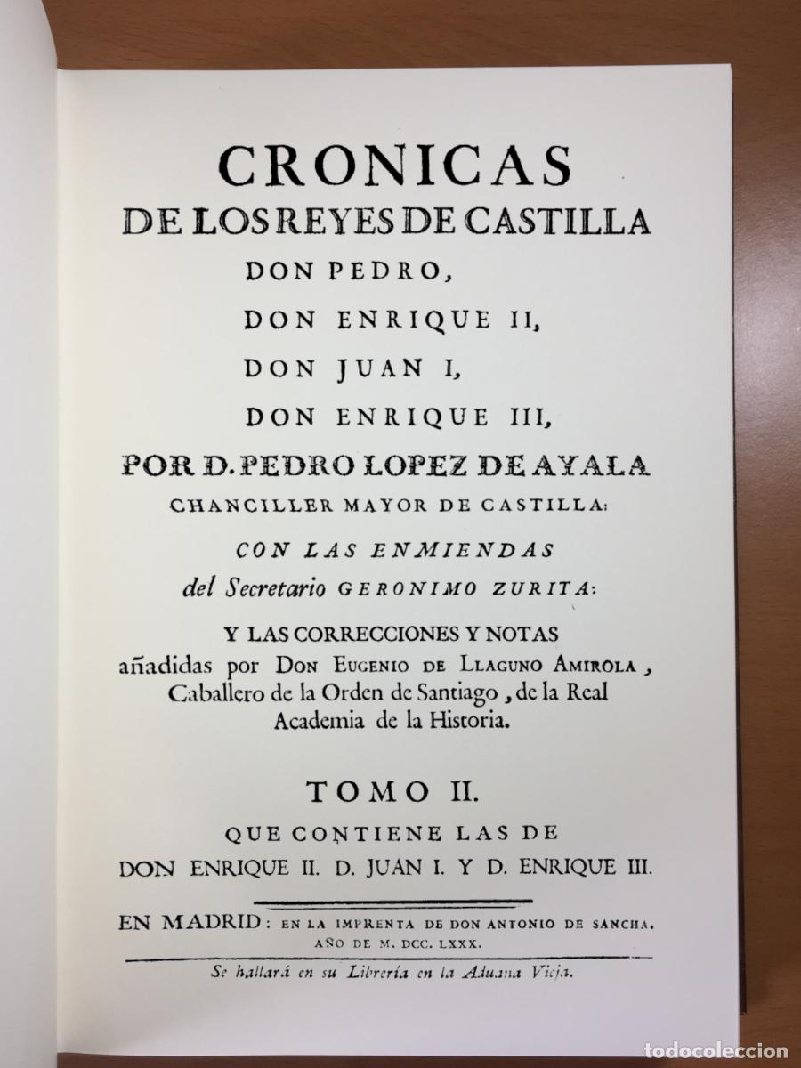 Libros de segunda mano: Pedro L&oacute;pez de Ayala. Cr&oacute;nicas de los reyes de Castilla, 1780 Tomo II Cr&oacute;nica Reyes Juan y Enrique