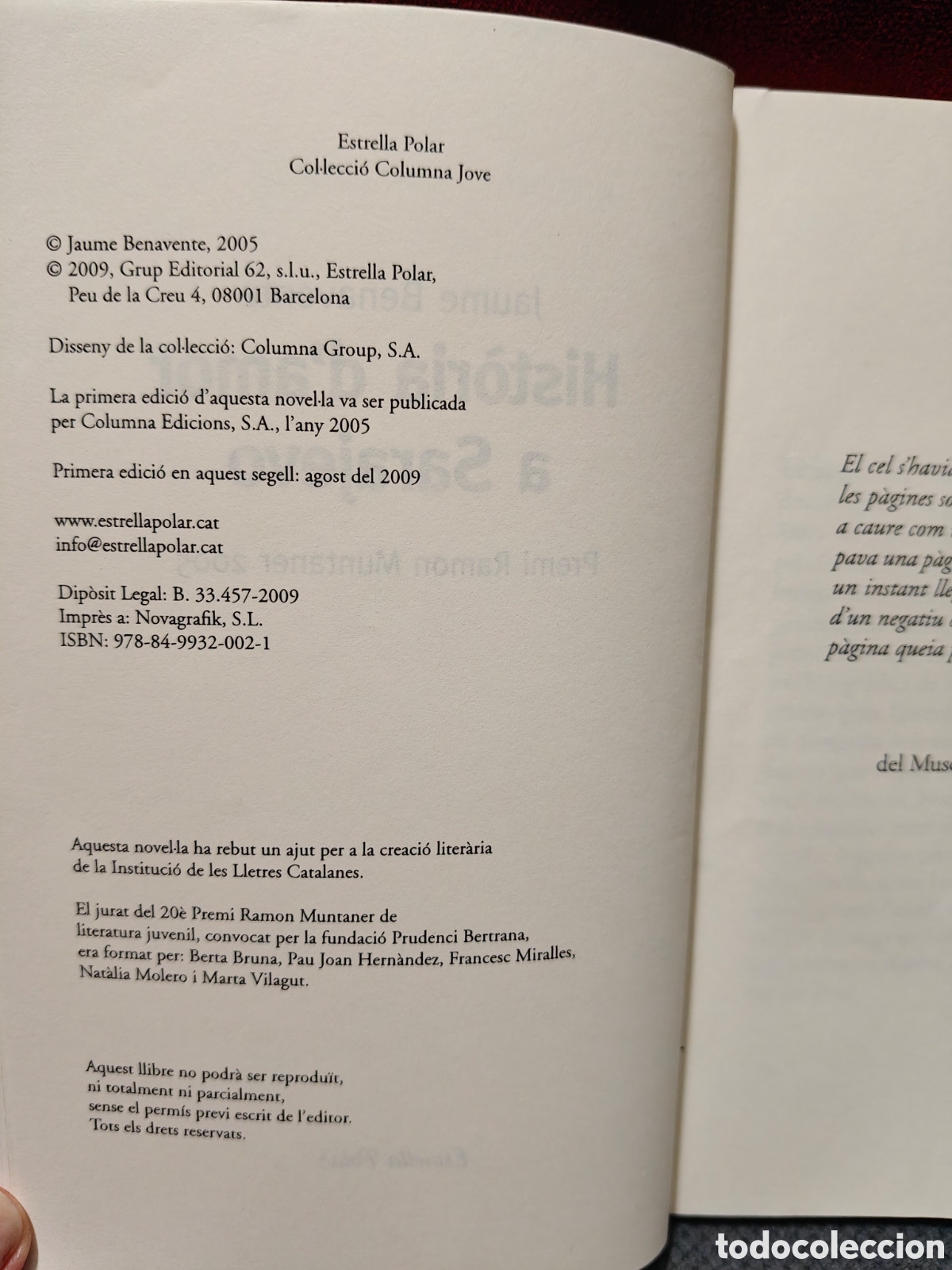 Libros de segunda mano: Historia damor a Sarajevo, Jaume Benavente - Foto 3