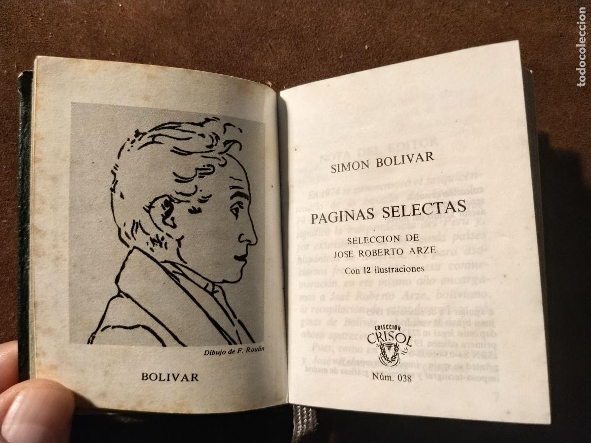Libros de segunda mano: SIM&Oacute;N BOL&Iacute;VAR &ndash; P&Aacute;GINAS SELECTAS (Crisol N&ordm; 038, Aguilar)