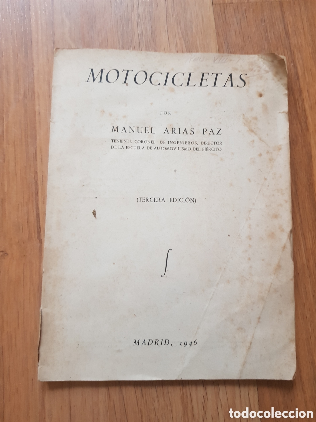 Libros de segunda mano: Motocicletas. Manual arias. 1946