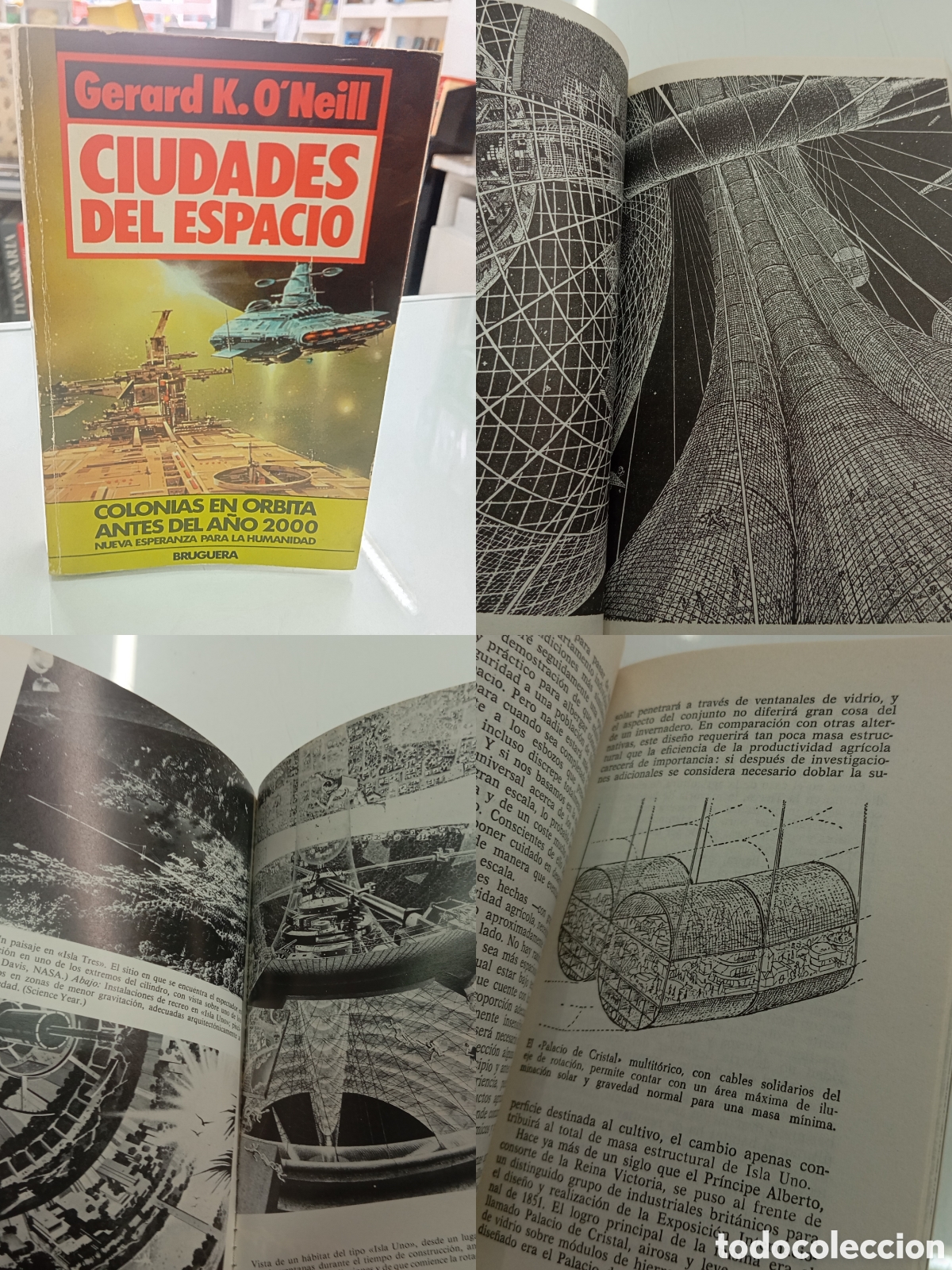 Libros de segunda mano: CIUDADES DEL ESPACIO GERARD K O'NEILL COLONIAS EN ORBITA A&Ntilde;O 2000 ILUSTRADO BRUGUERA 1&ordf; EDICION 1979