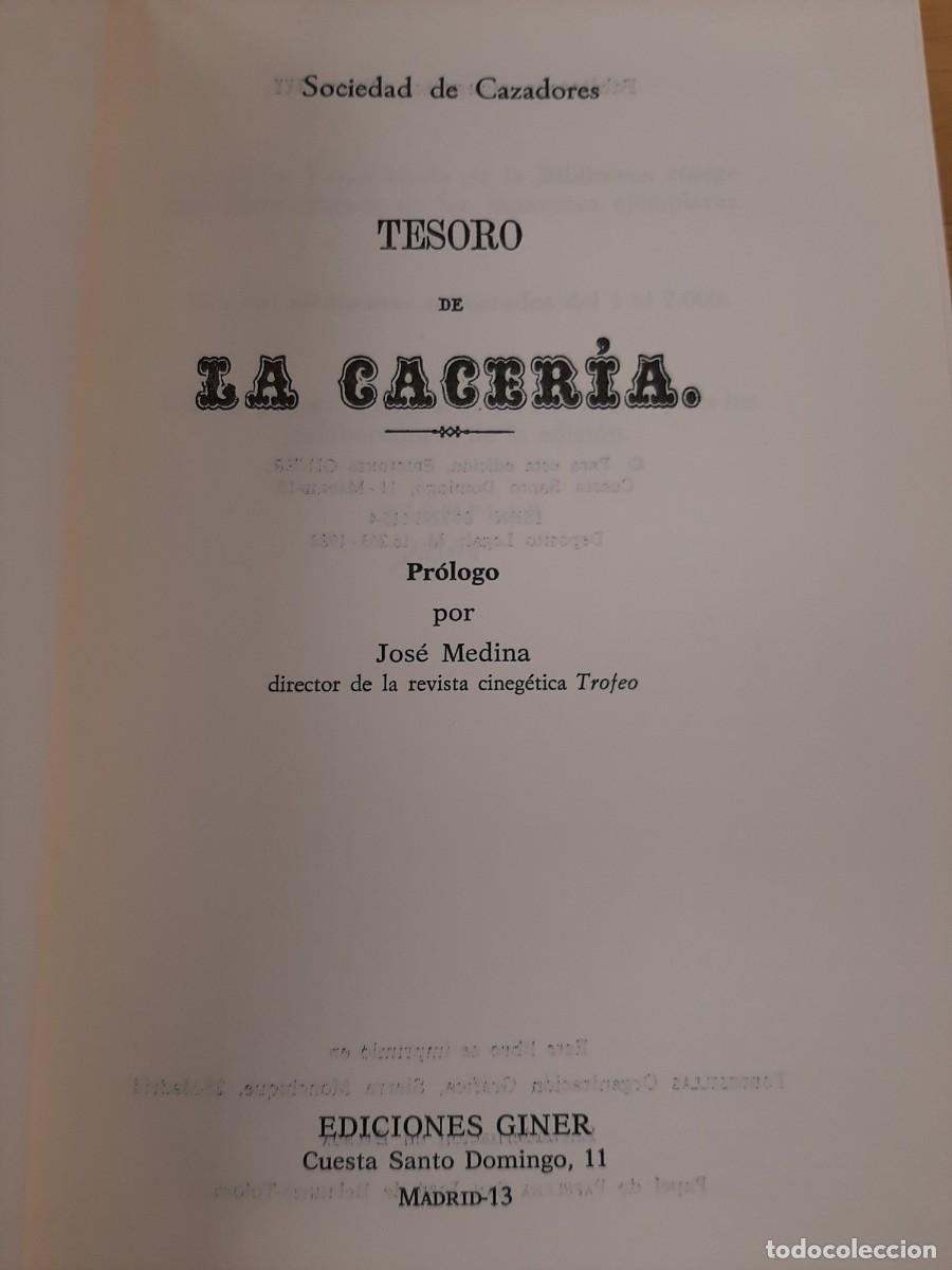 Libros de segunda mano: Tesoro de la Cacer&iacute;a - Editorial Giner en 1982 - Edici&oacute;n facs&iacute;mil - Foto 5