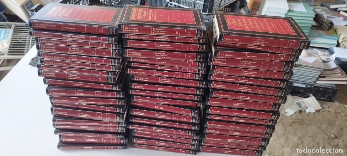 Libros de segunda mano: BIBLIOTECA DE HISTORIA 55 TOMOS ORBIS, DEL 1 AL 55 VER FOTOS