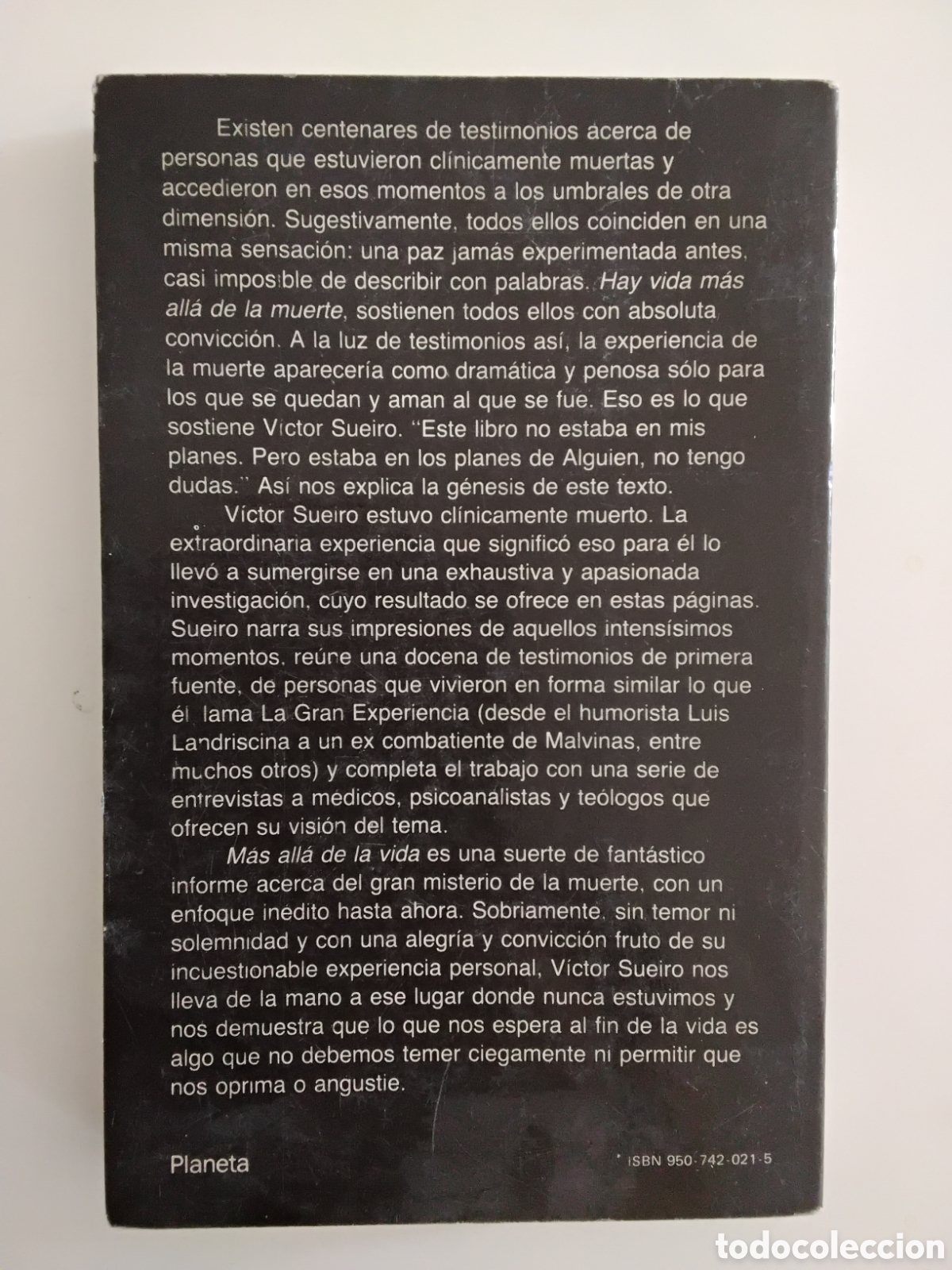 Libros de segunda mano: SUEIRO, V&iacute;ctor &mdash; M&aacute;s all&aacute; de la vida. Planeta. 1990 - Foto 2