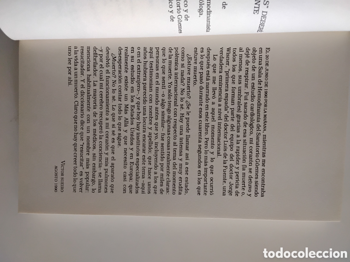 Libros de segunda mano: SUEIRO, V&iacute;ctor &mdash; M&aacute;s all&aacute; de la vida. Planeta. 1990 - Foto 5