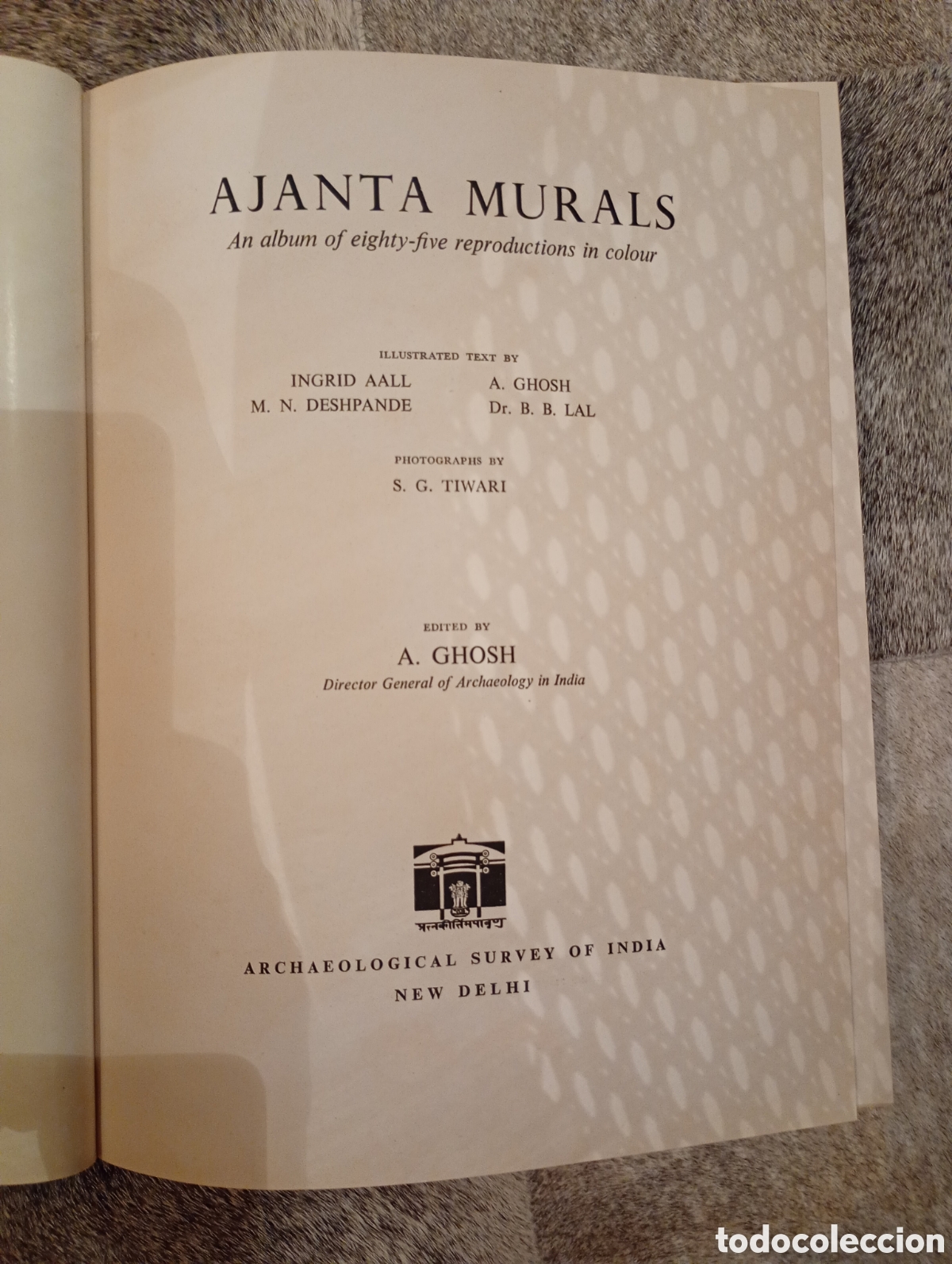 Libros de segunda mano: Libro Ajanta Murals Ghosh 1967 arqueolog&iacute;a arte indio Ingl&eacute;s