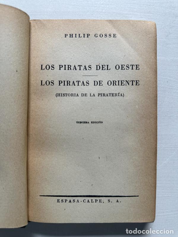 Livros em segunda m&atilde;o: Los piratas del oeste; Los piratas de oriente - Gosse Philip