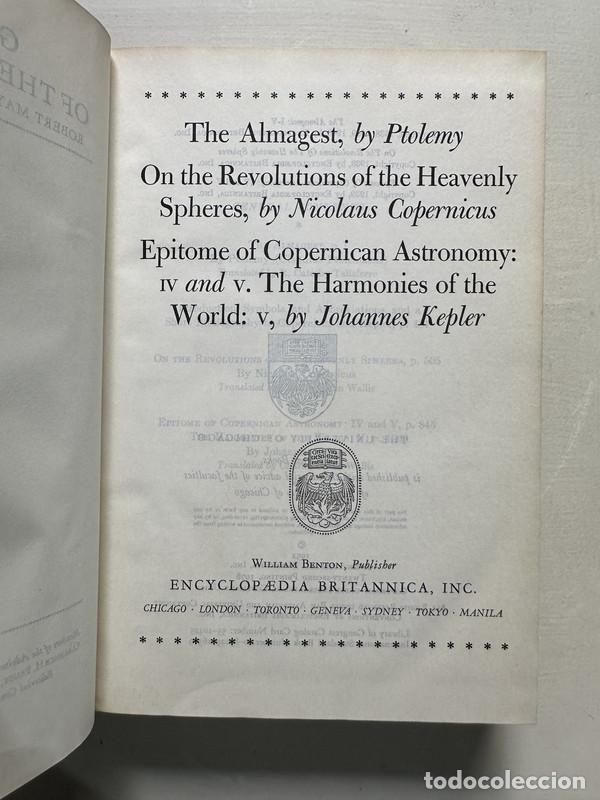 Second hand books: The Almagest / On the Revolutions / Epitome of Copernican Astronomy / Harmonies of the World - Ptolo