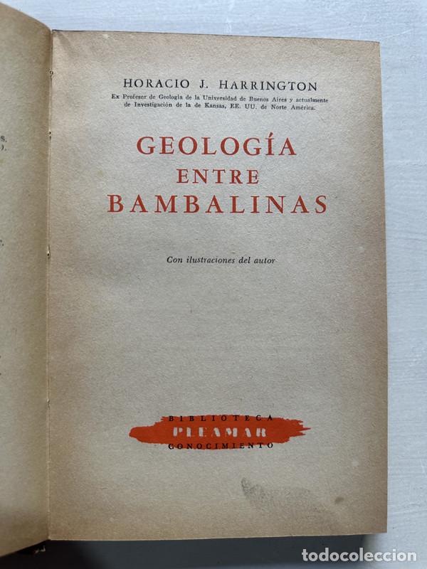 Second hand books: Geologia entre bambalinas - Harrington Horacio J.