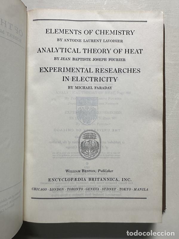 Second hand books: Elements of Chemistry / Analytical Theory of Heat / Experimental Researches in Electricity - Lavoisi