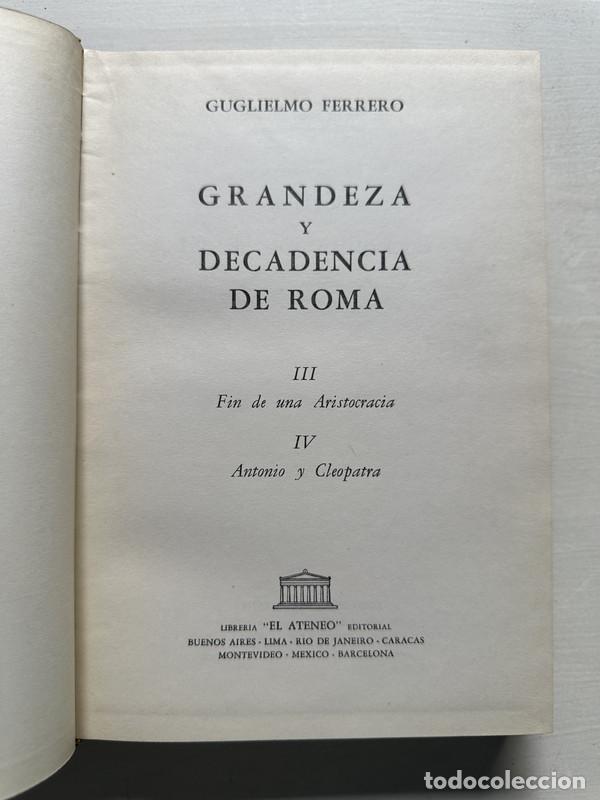Second hand books: Grandeza y decadencia de Roma - Ferrero Guglielmo