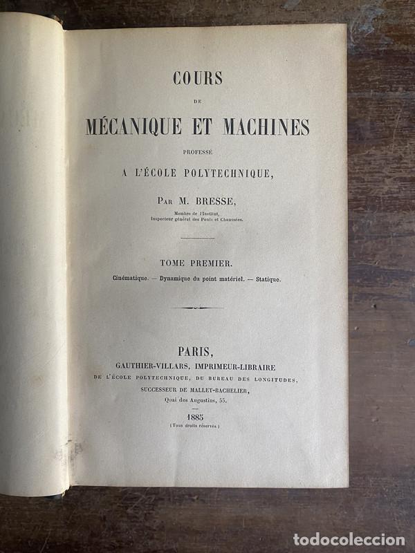 Libros de segunda mano: Cours de Mecanique et Machines - Bresse M. - Foto 1