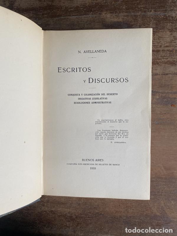 Second hand books: Escritos y Discursos - Avellaneda N.