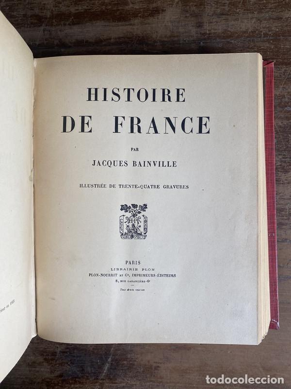 Libros de segunda mano: Histoire de France - Bainville Jacques
