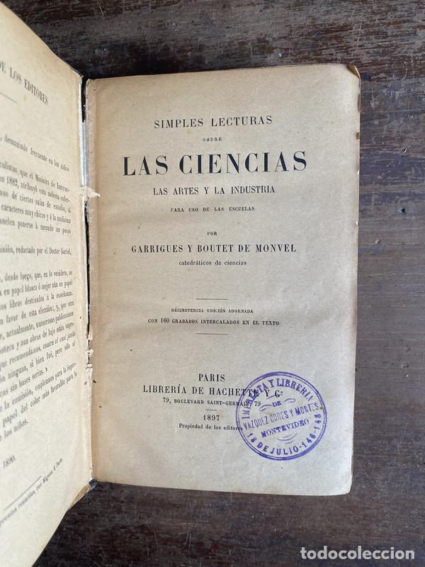 Libros de segunda mano: Simples Lecturas sobre las Ciencias las Artes y la Industria - Garrigues y Boutet de Monvel