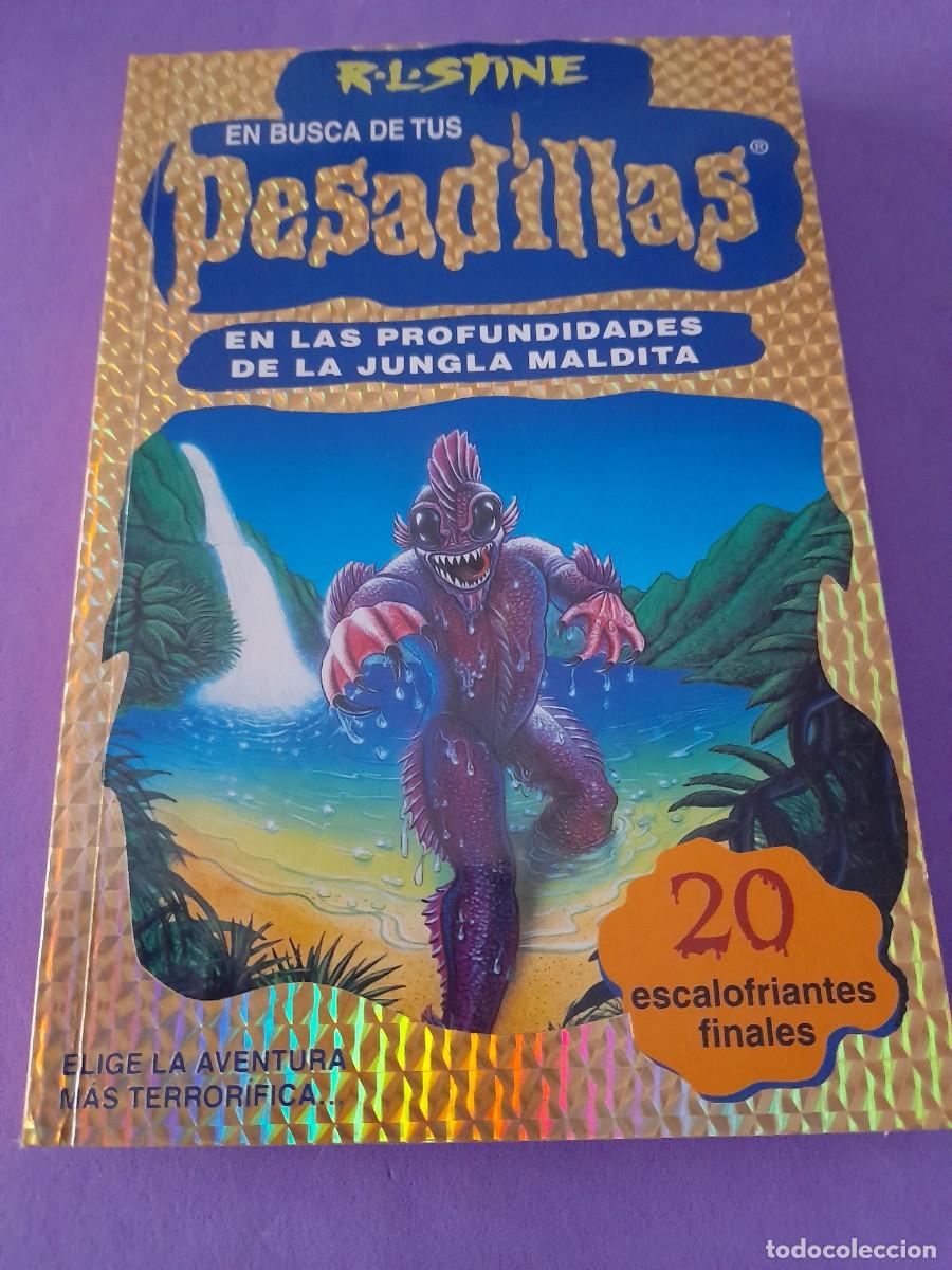 Libros de segunda mano: Libro en busca de tus Pesadillas, En las profundidadesde la jungla maldita, R.L. Stine, 1&deg; edici&oacute;n