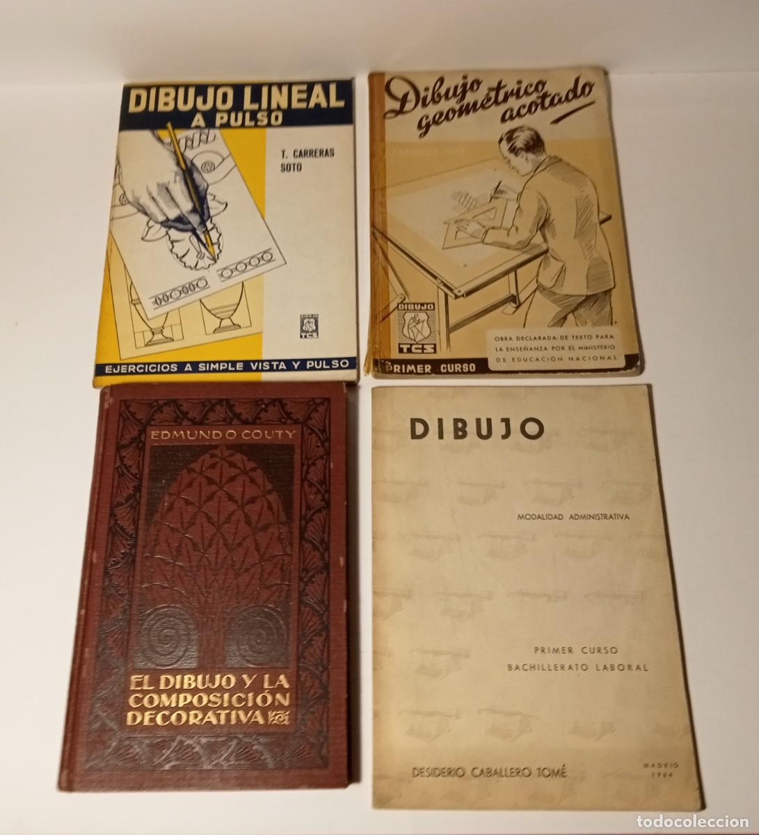 Libros de segunda mano: 4 LIBROS DE DIBUJO ANTIGUOS
