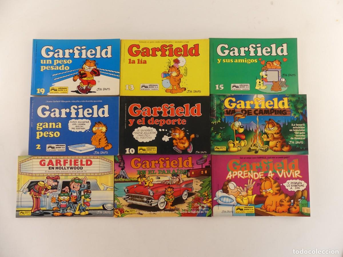 Livros em segunda m&atilde;o: LOTE DE 9 LIBROS DE GARFIELD EDITORIAL JUNIOR