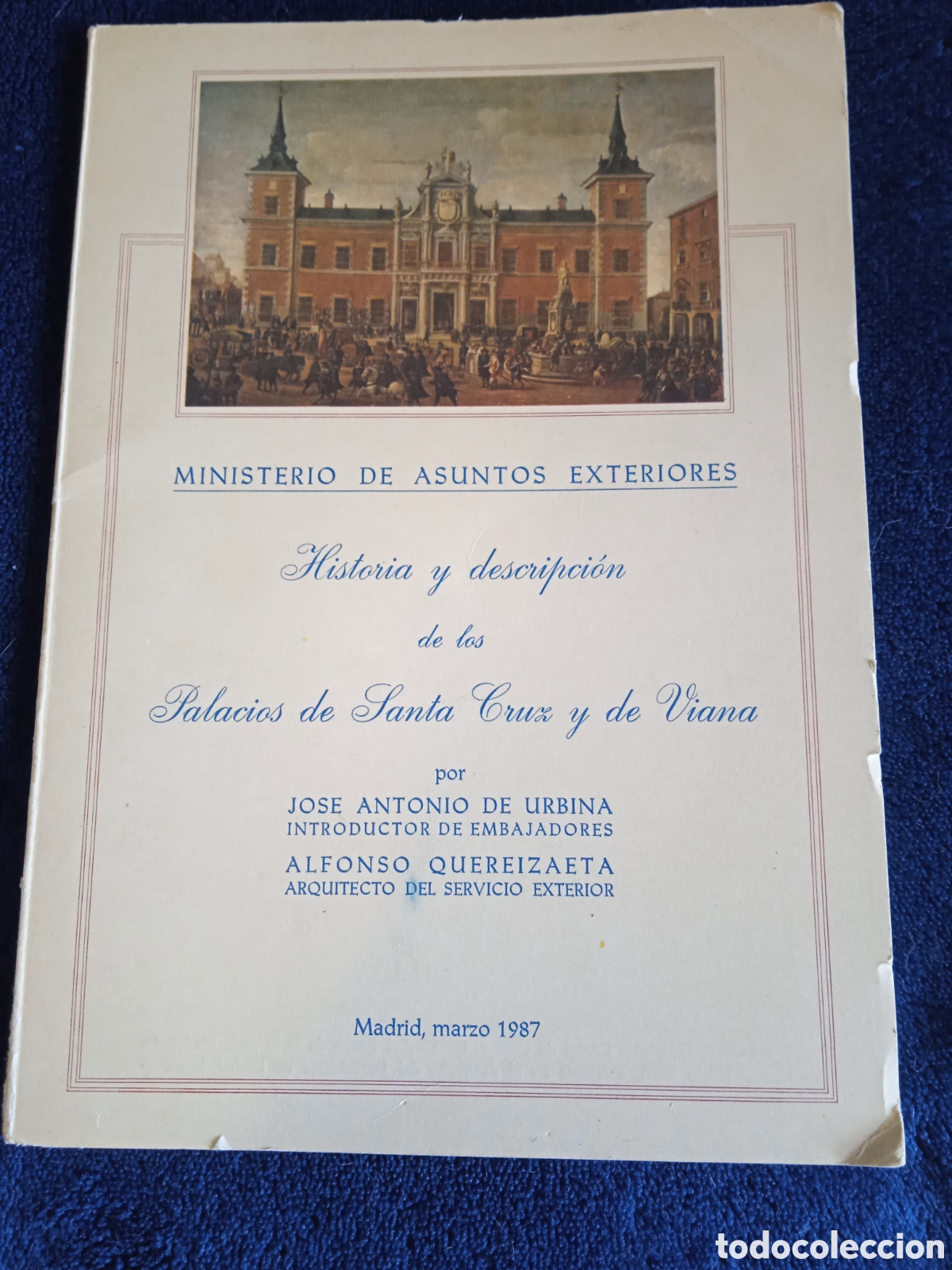Libros de segunda mano: HISTORIA Y DESCRIPCION DE LOS PALACIOS DE SANTA CRUZ Y DE VIANA / JOSE ANTONIO DE URBINA