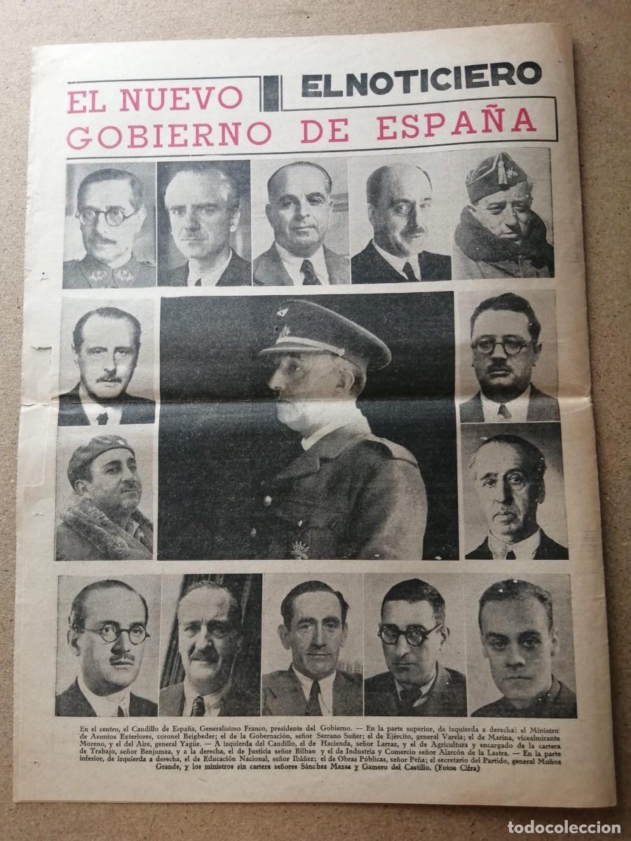 Libros de segunda mano: NOTICIA DE PRENSA. EL NUEVO GOBIERNO DE ESPA&Ntilde;A (1939)