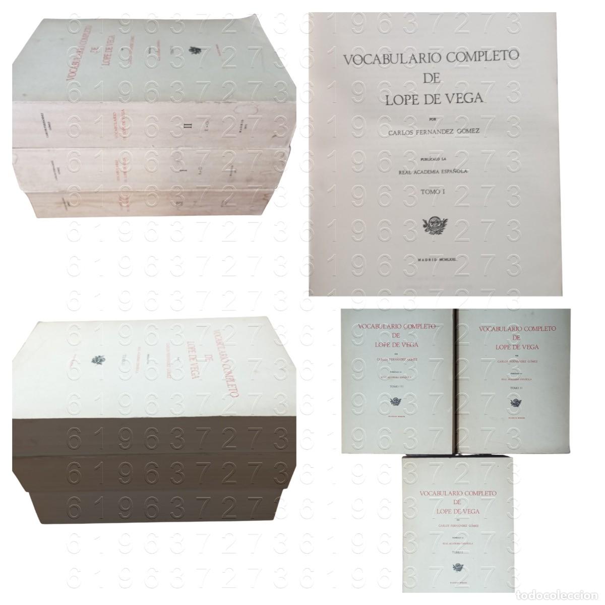 Libros de segunda mano: LOPE DE VEGA VOCABULARIO COMPLETO CARLOS FERNANDEZ GOMEZ 3028 PGS 8 KILOS LG45