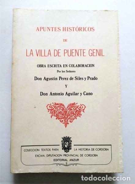 Livres d'occasion: Apuntes hist&oacute;ricos de la Villa de Puente Genil. Diputaci&oacute;n de C&oacute;rdoba. Facs&iacute;mil de ed. Sevilla 1874